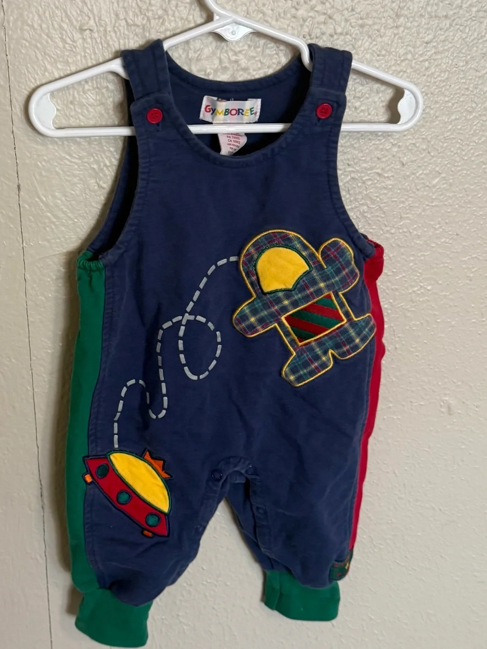 Gymboree Navy Space Patch Overalls for Kids vintage newborn